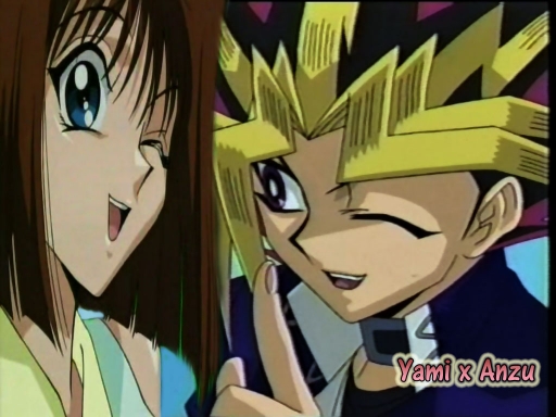 Yami x Anzu Wink Wallpaper