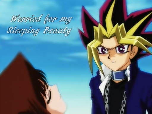 Yami x Anzu Worry Wallpaper