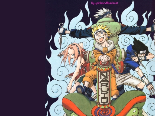 Naruto, Sasuke, Kakashi And Sa