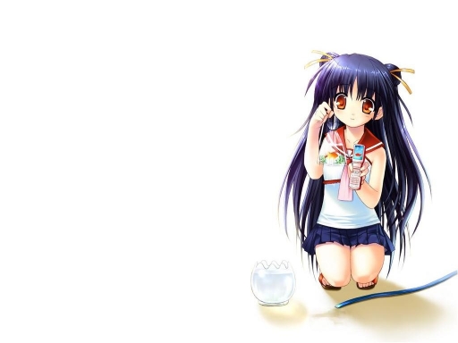 Cute Girl Holding a Fish