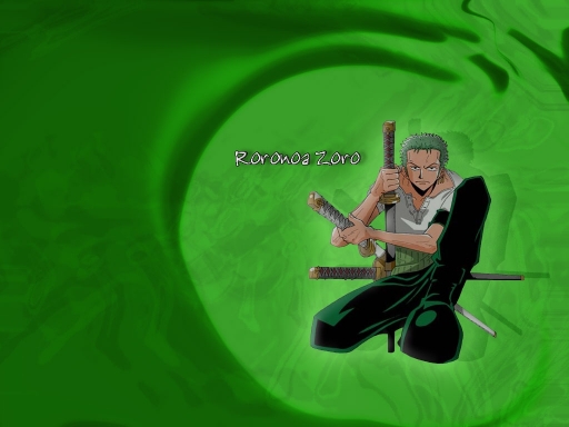 Roronoa Zoro W/ Green Backgrou