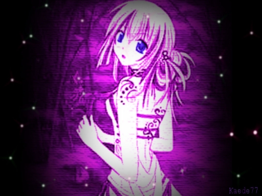 Purple Pink Rose Girl