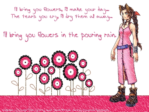 Flowers In Pouring Rain