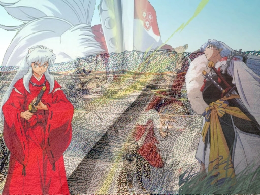 Inuyasha And Sess In Desert