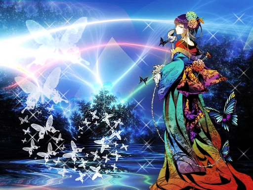 Girl With Batterflies