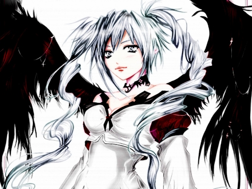 Angel with silver hair