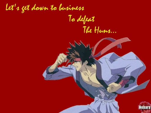 Sano Fighting The Huns