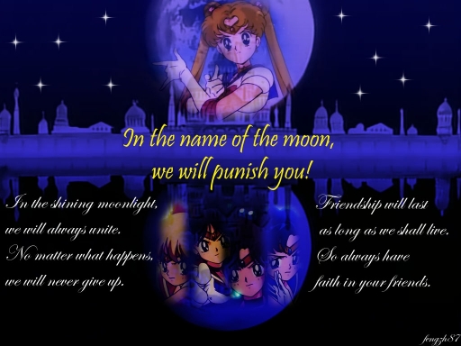 Inner Senshi In The Moonlight