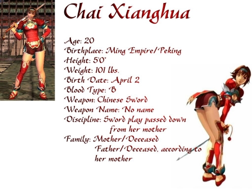 Xianghua soul calibur 2