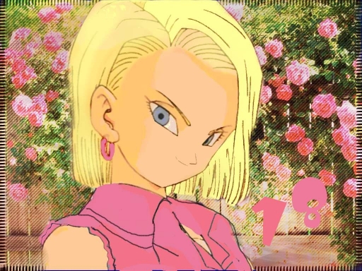 Android 18 In A Garden