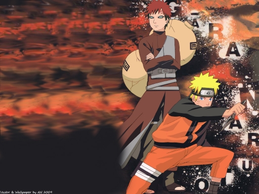 Gaara and Naruto Vector