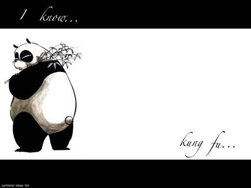 I Know Kung Fu.
