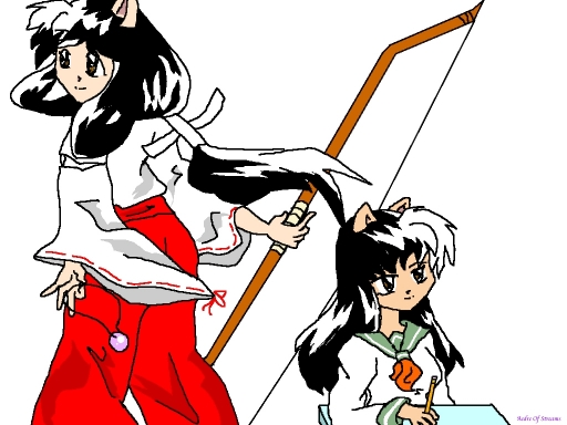 Kagome & Kikyo as cats