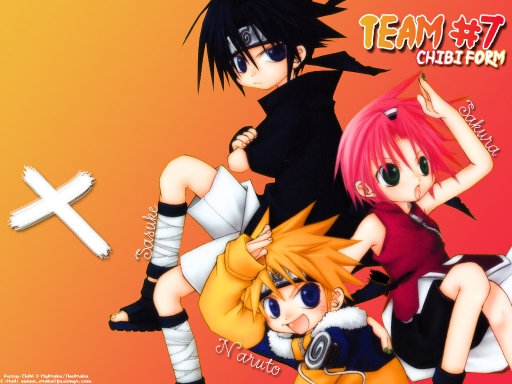 Naruto Team 7 Chibi-style