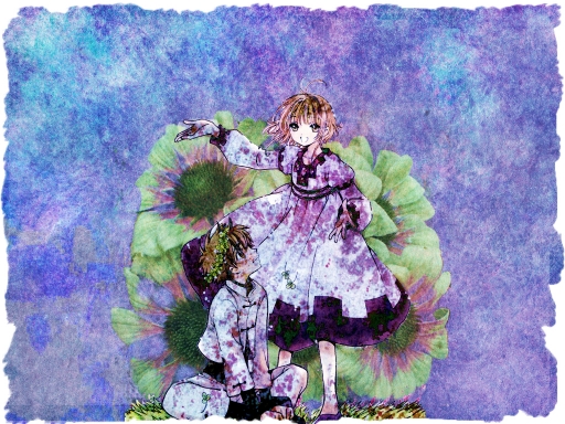 Young Sakura and Shaoran in Pu