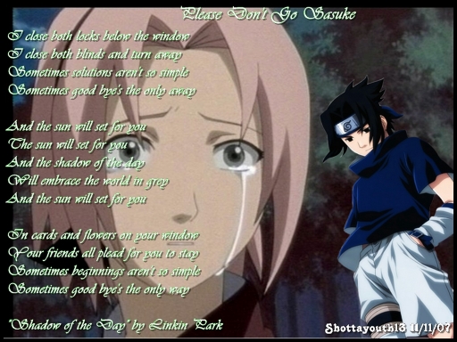 Please Don't Go Sasuke