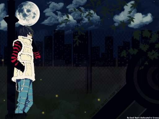 Stand-up under moon light