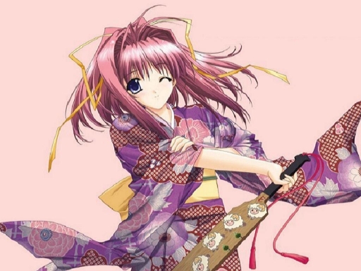 Pink And Purple Kimono