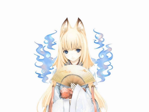 Blue Flame Kitsune