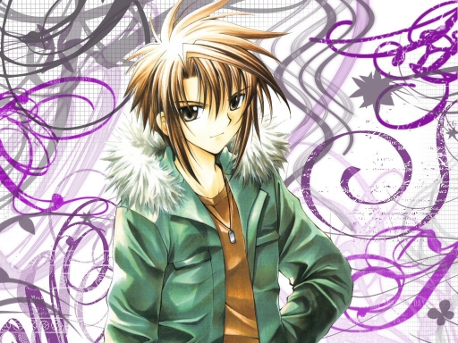 Ayumu On A Purple-ish Backgrou