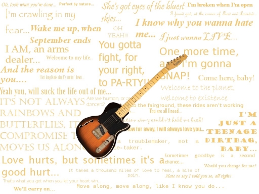 Guitar with Rock Quotes