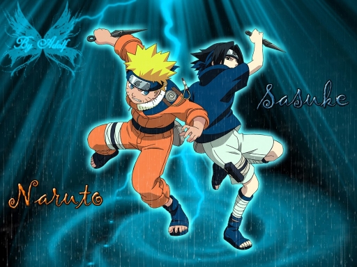 naruto , sasuke