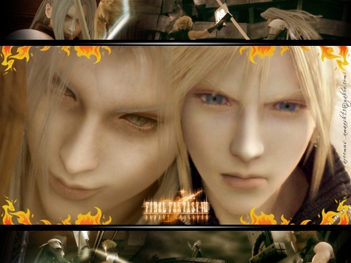 Cloud and Sephiroth