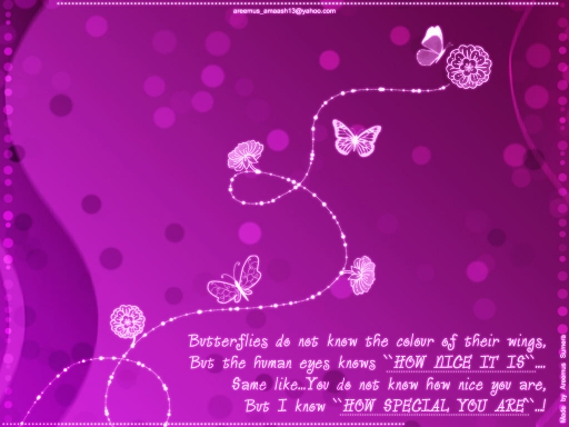 How special you are.....!