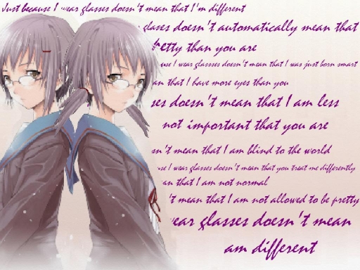 Glasses dont make you differen