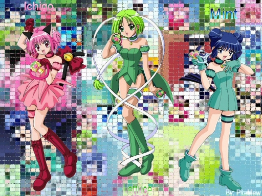 Ichigo, Mint, and lettuce