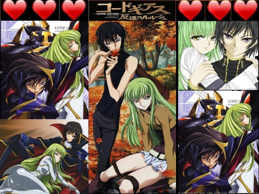 C.C and  Lelouch