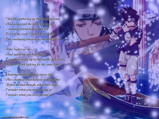 I wonder what u gazing at ...