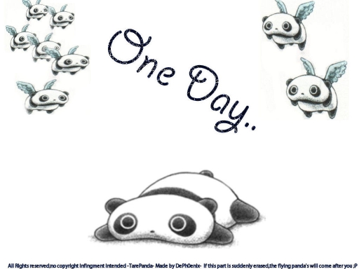 One day..when Panda's Fly..