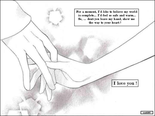 Don't you leave my hand!