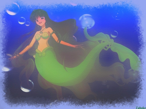 Rina in Dark Blue Water....