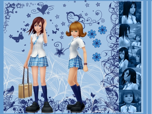 Kingdom Hearts School Girls