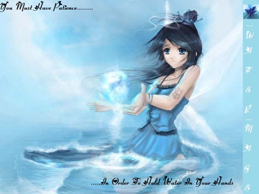 Patience in Water Holding....