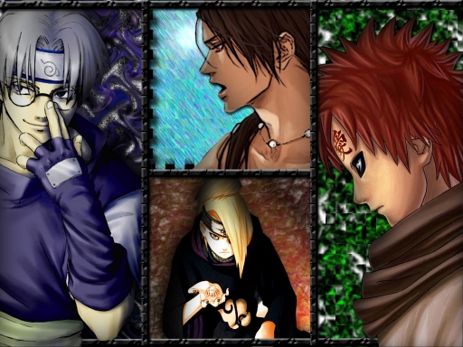 Kabuto, Gaara, Itachi, Deidara