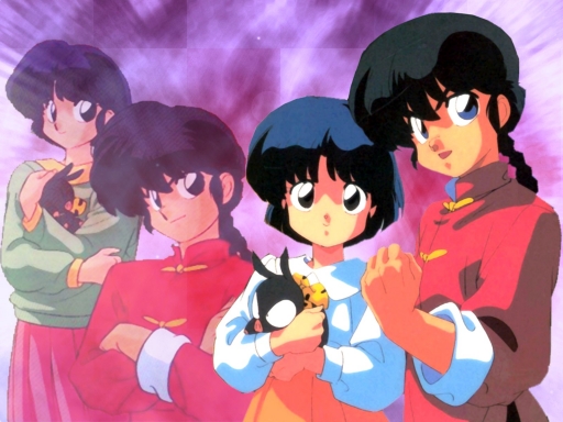 Ranma & Akane With P-chan