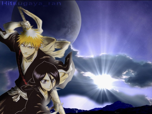 under the moon Ichigo Rukia