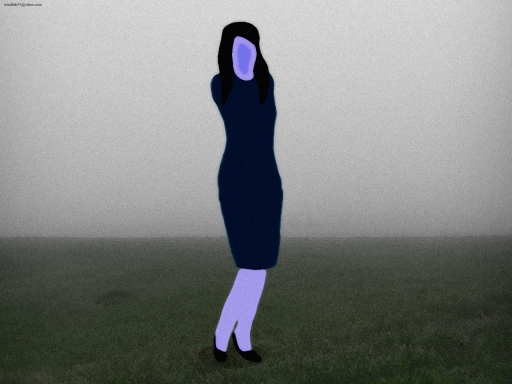 Blue Girl In The Mist