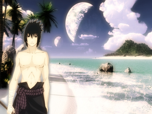 Sasuke at beach