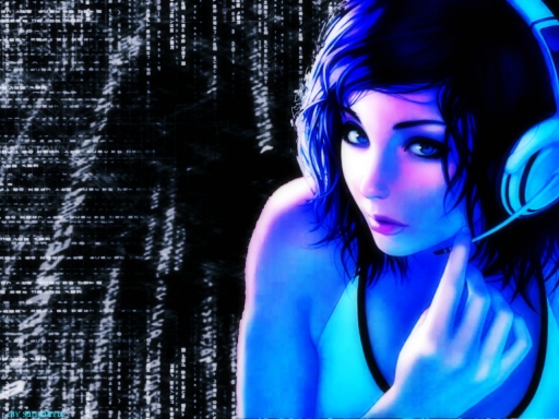 GIRL WITH HEADPHONES