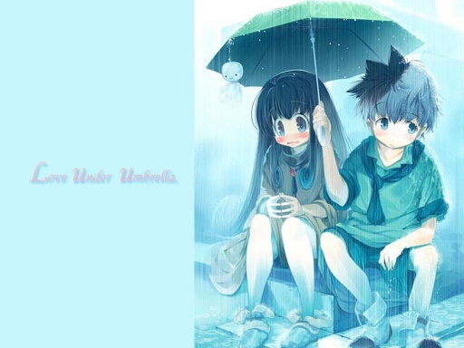Love under umbrella