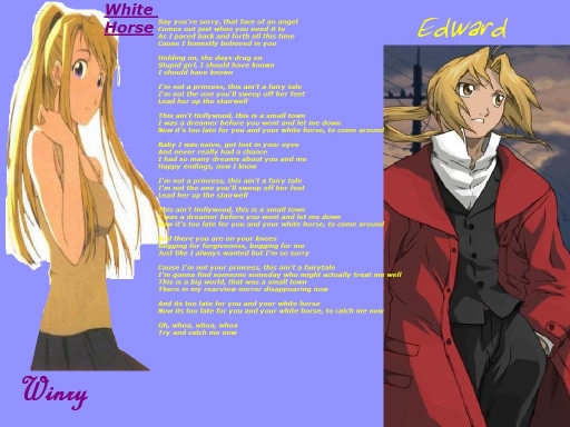 Ed and Winry " White Hors