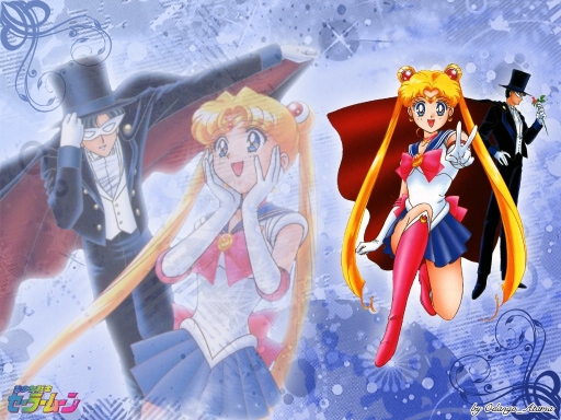 Sailor Moon and Tuxedo Pastel