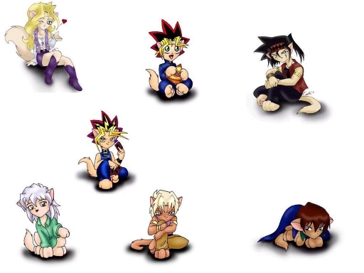 Yu-Gi-Oh kitties