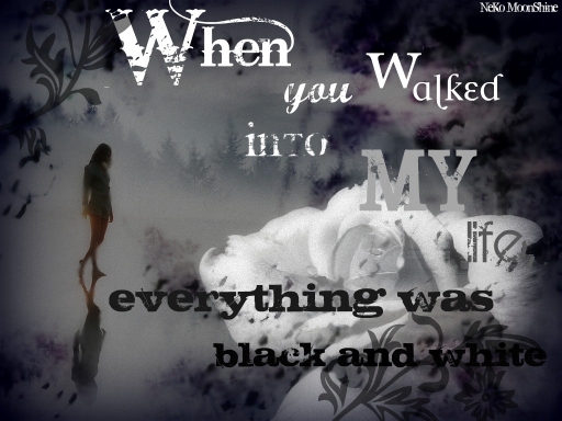 Walked in black and white