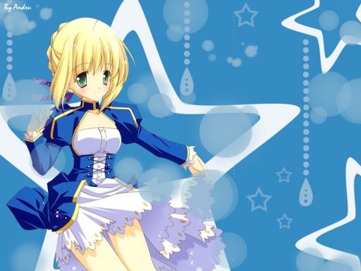 Saber in Blue with Stars