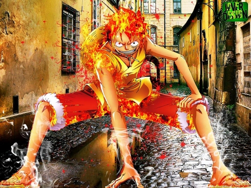 Luffy is on fire!!!